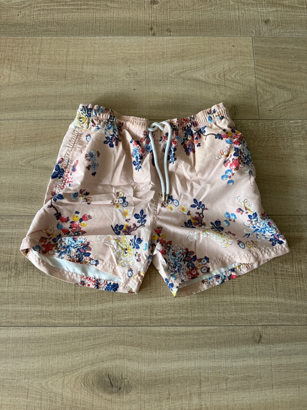 Reiss Men’s Pink Floral Drawstring Swim Trunks